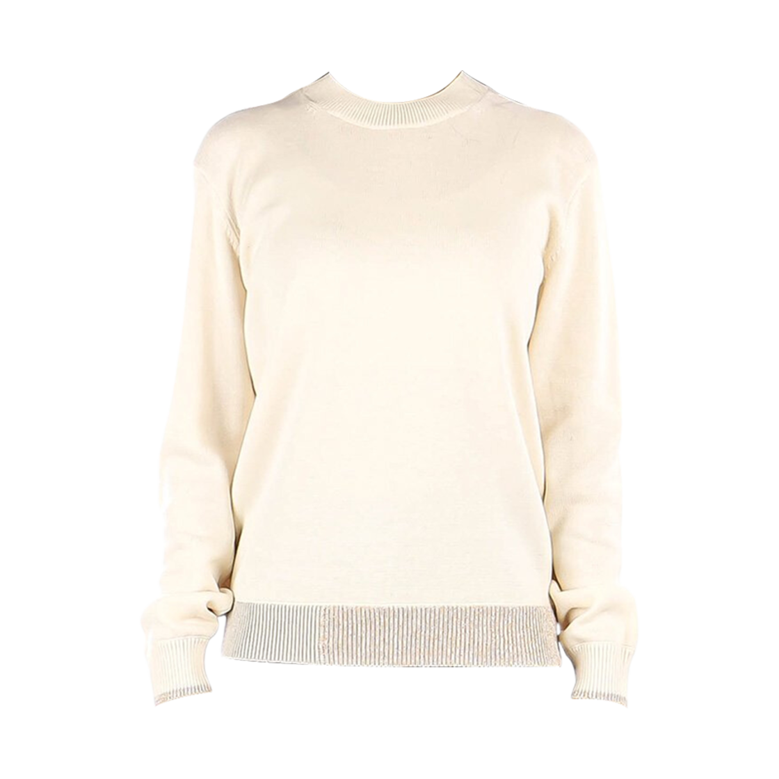 M0614703-0Q3 (W) Theory Solid Crewneck Sweater Ecru Light Heather Grey