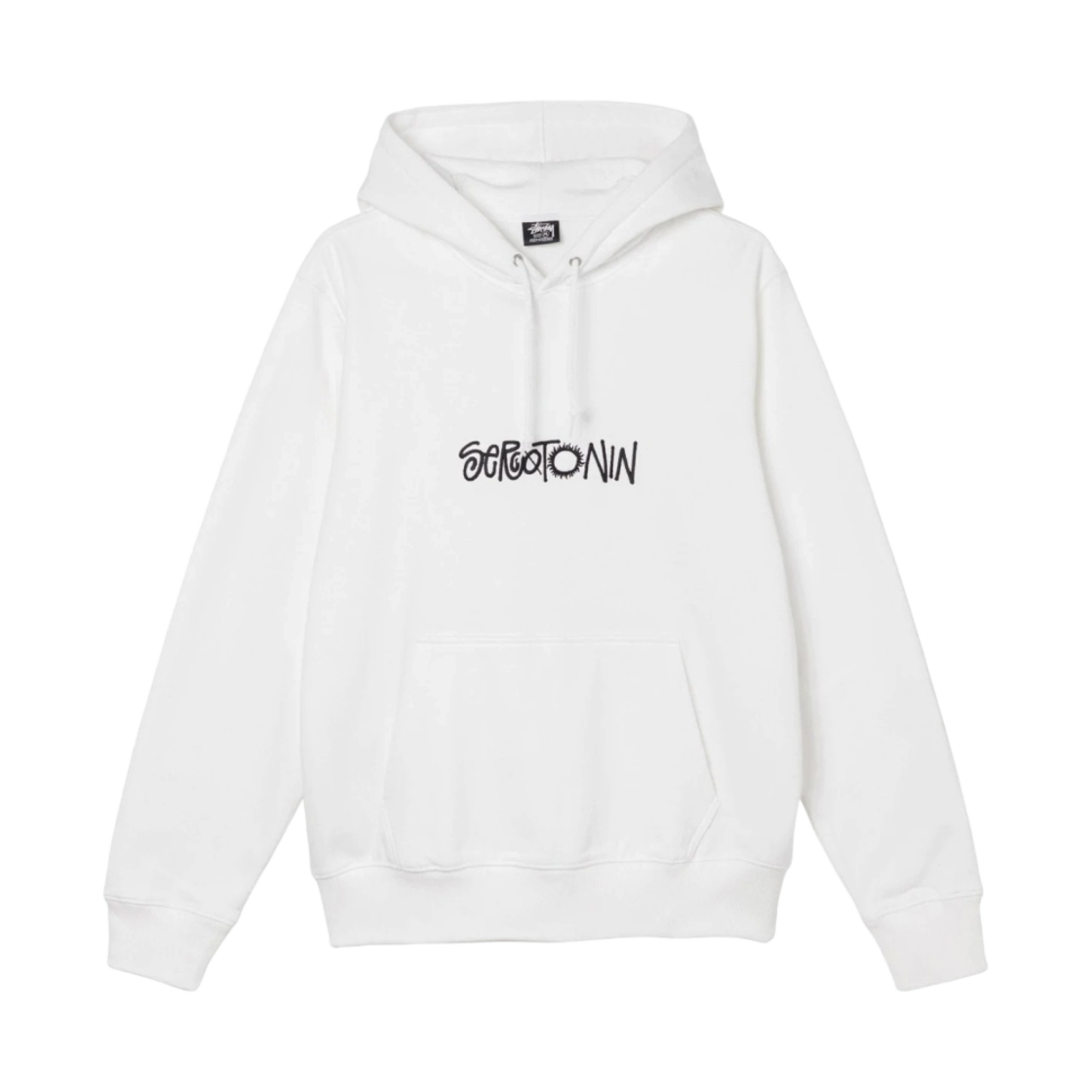 118443 Stussy Serotonin Embroidered Hoodie White - 대표 이미지 #1