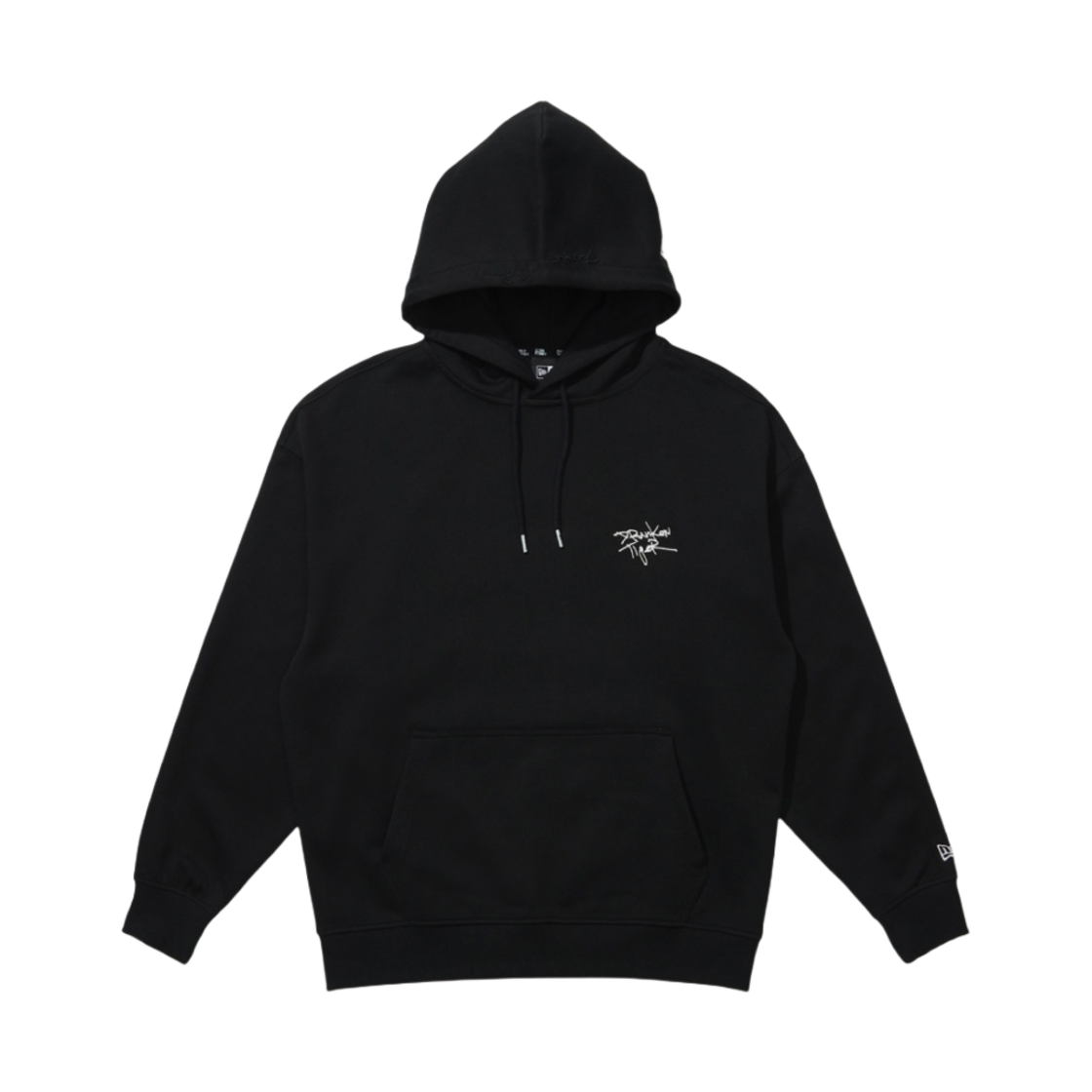 뉴에라 x 타이거 JK 핸드라이팅 오버핏 후드 블랙(New Era x Tiger JK Handwriting Overfit Hoodie Black)