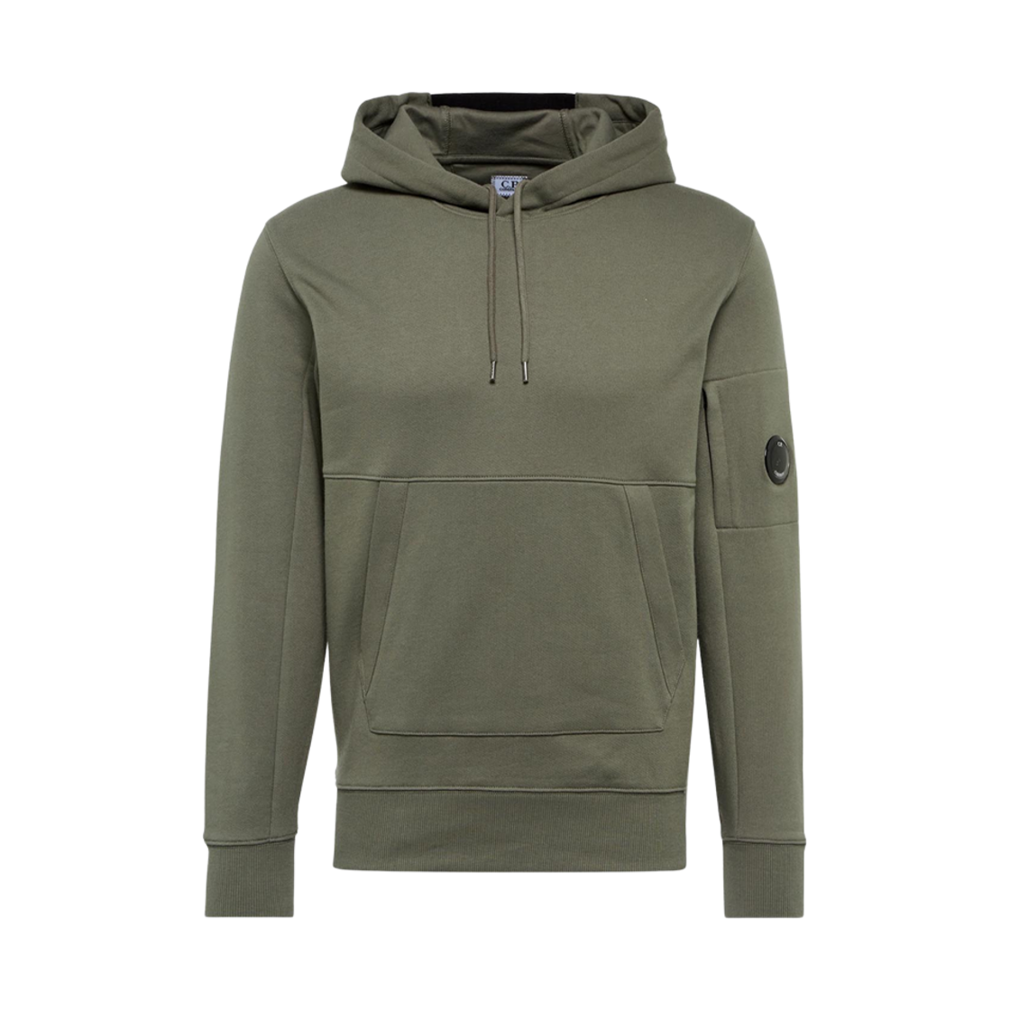 13CMSS023A005086W669 C.P. Company Diagonal Raised Fleece Hoodie Thyme Green - 22FW