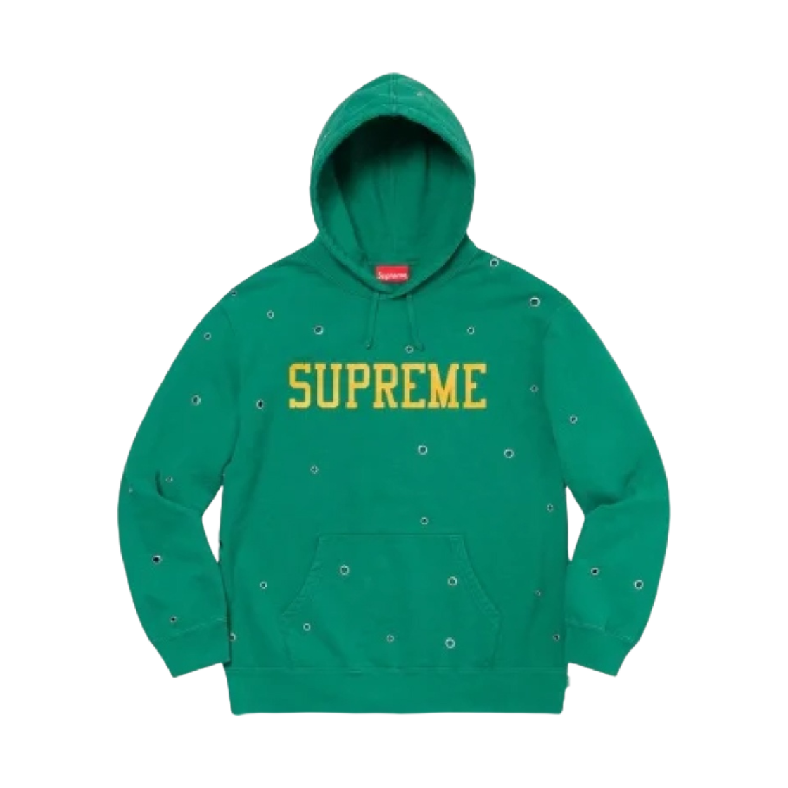 - Supreme Eyelet Hooded Sweatshirt Light Pine - 20SS