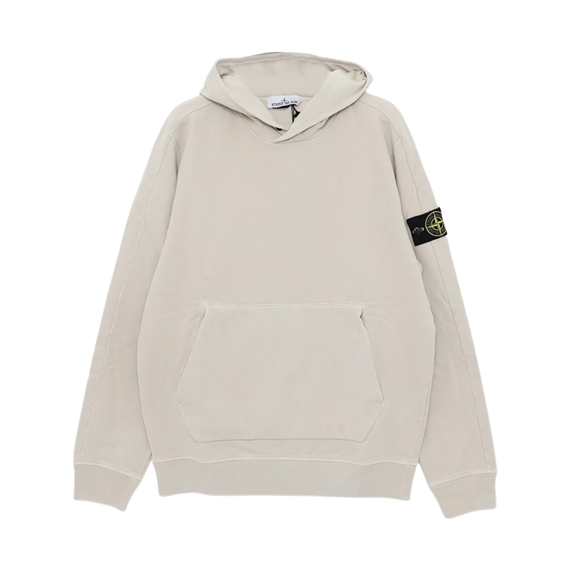 791561252-V0097 Stone Island 61252 Garment Dyed Stretch Cotton Fleece Hooded Sweatshirt Off White - 23FW