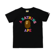 (W) BAPE Colors College T-Shirt Black