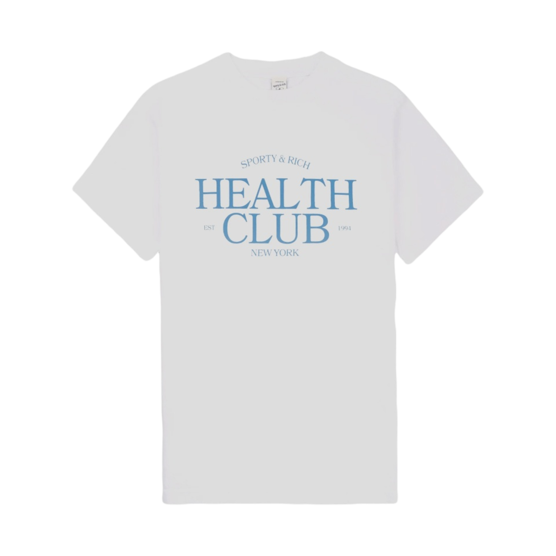 TS855WH Sporty & Rich SR Health Club T-Shirt White Royal Blue