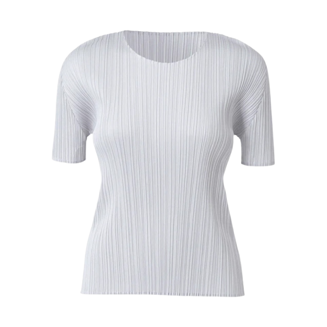 (W) 플리츠 플리즈 이세이 미야케 베이직 탑 라이트 그레이((W) Pleats Please Issey Miyake Basics Top Light Gray)