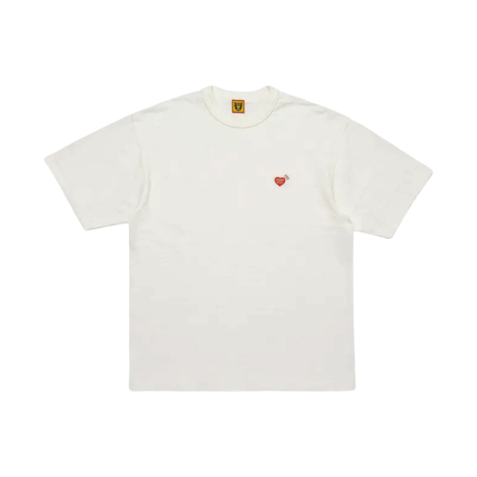 HM27CS042 Human Made Heart Badge T-Shirt White - Offline Store Exclusive