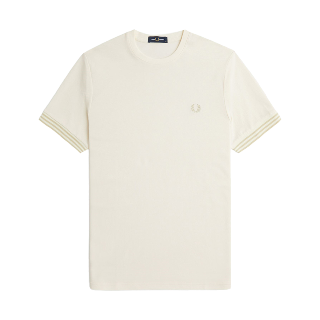 프레드페리 스트라이프 커프 티셔츠 에크루