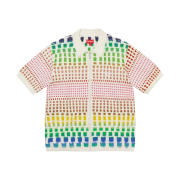 Supreme Gradient Grid Zip Up Polo Natural - 23SS