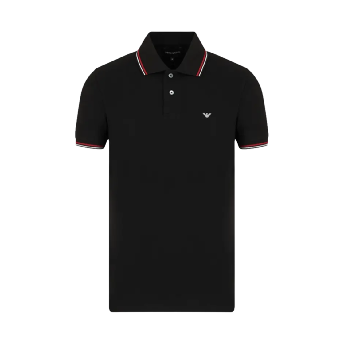 8N1FB41JPTZ0999 Emporio Armani Slim Fit Stretch Pique Polo Shirt with Micro Eagle Black