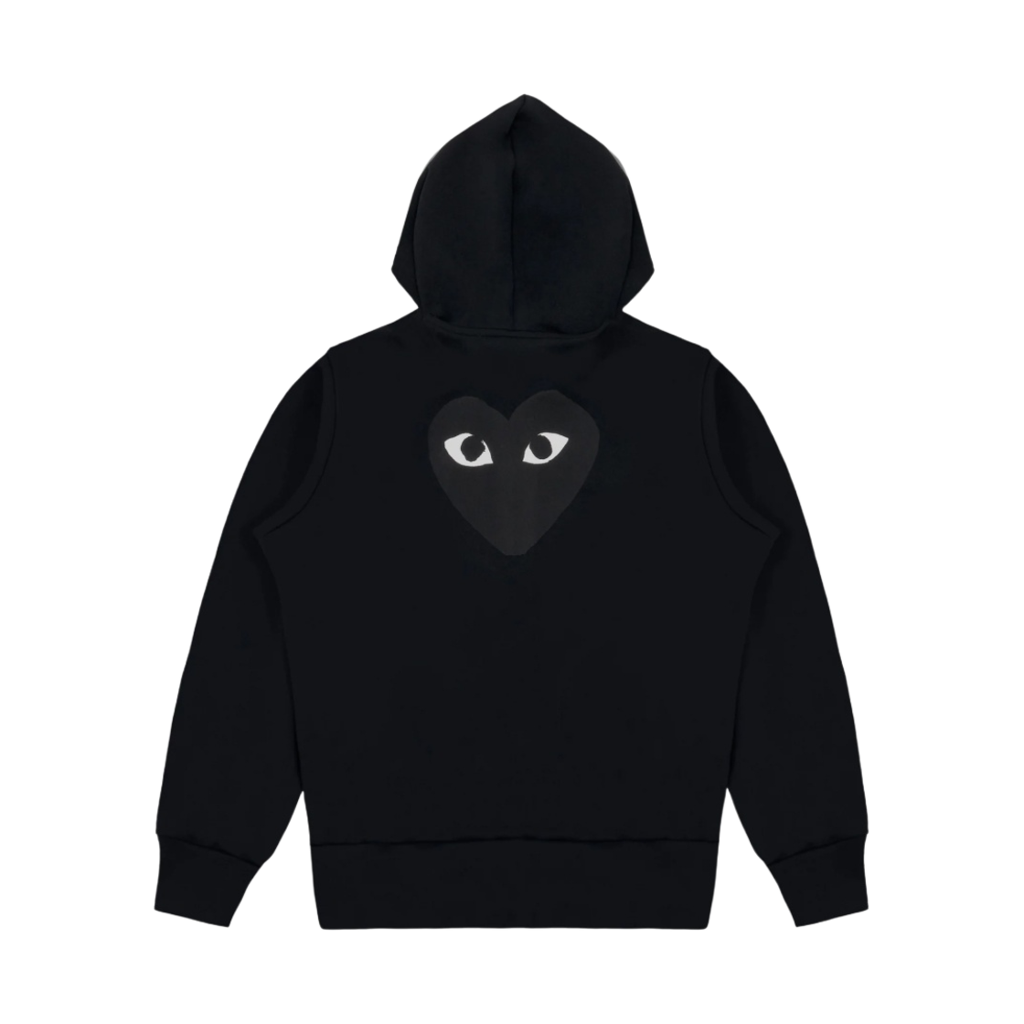 플레이 꼼데가르송 빅 블랙 하트 프린트 후드 집업 블랙(Play Comme des Garcons Big Black Heart Print Zip Hooded Sweatshirt Black)