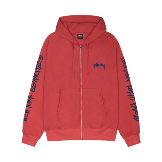 Stussy Big Cities Zip Hoodie Pepper