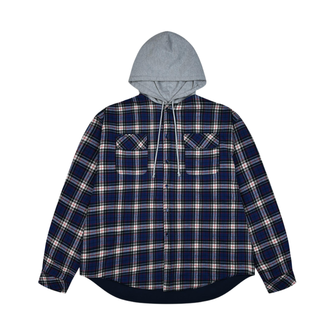 프로젝트 G/R 리버시블 후디 체크 셔츠 네이비(Project G/R Reversible Hoodie Check Shirts Navy)
