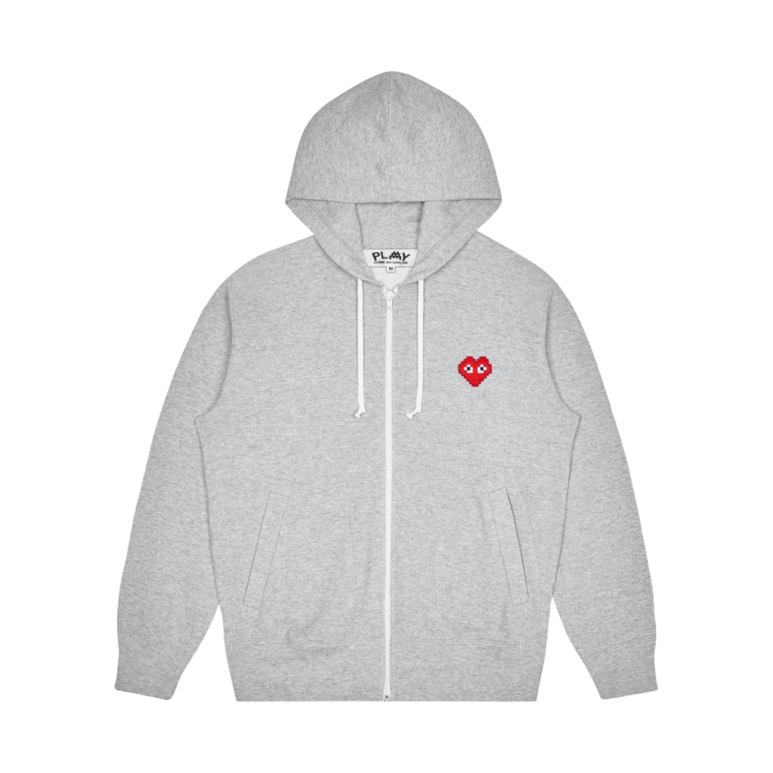 플레이 꼼데가르송 x 인베이더 후드 스웨트셔츠 그레이(Play Comme des Garcons x Invader Hooded Sweatshirt Grey)