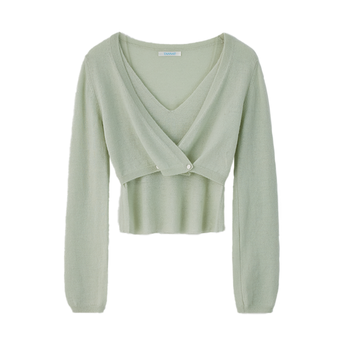 TA12358 TANNAT T/T Lisse sleeve set up cardigan - mint