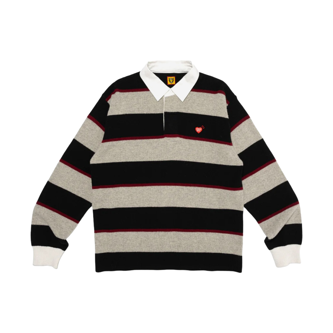 휴먼 메이드 럭비 니트 스웨터 블랙(Human Made Rugby Knit Sweater Black) - 1