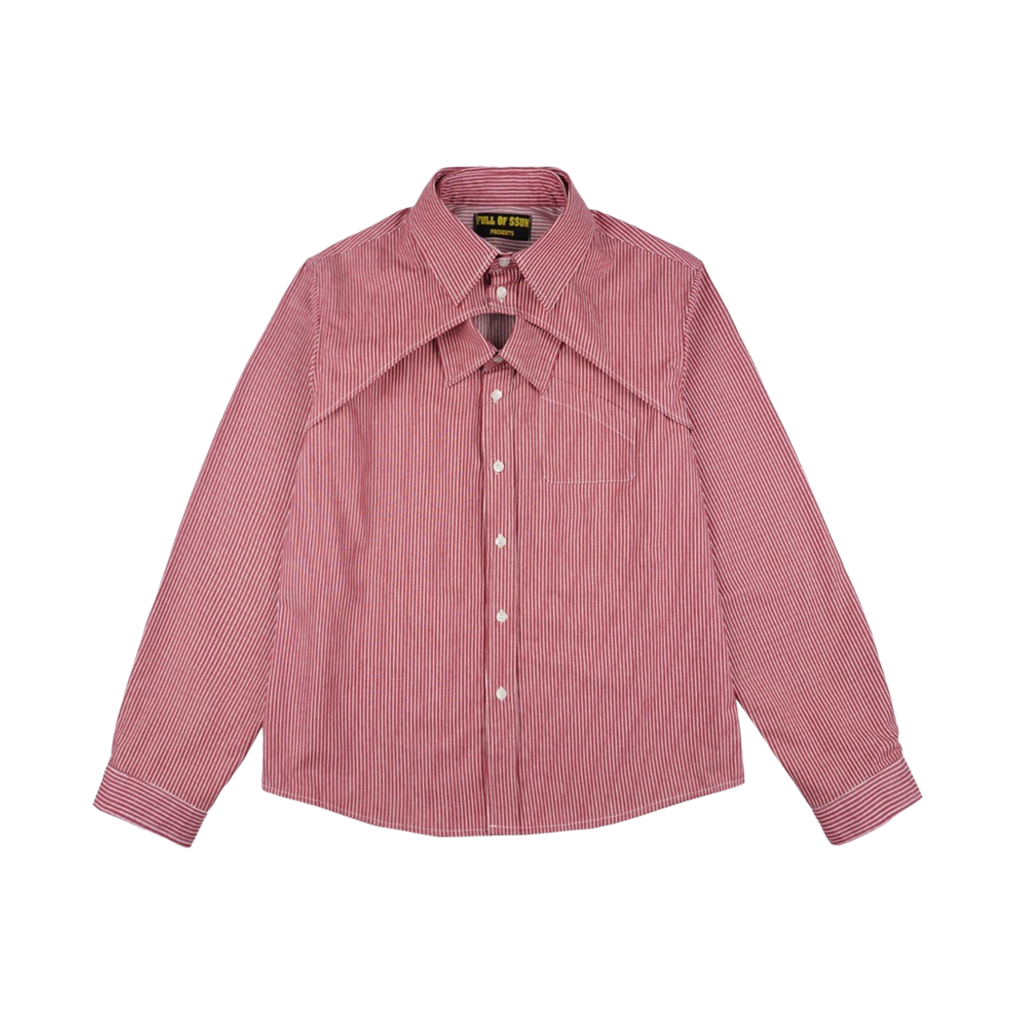 24SS-08 Full of Ssun Double Collar Stripe Shirts Red
