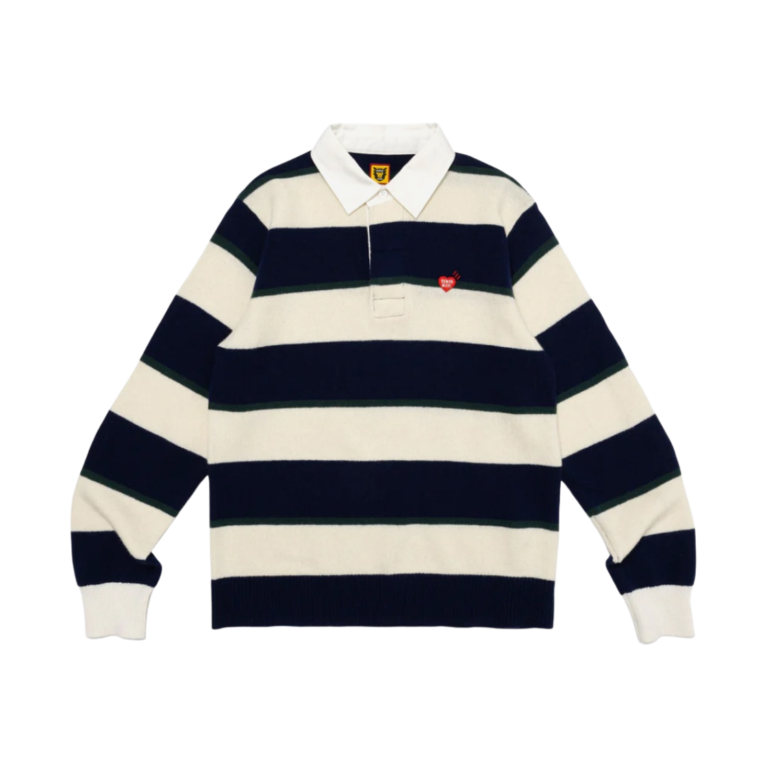 휴먼 메이드 럭비 니트 스웨터 네이비