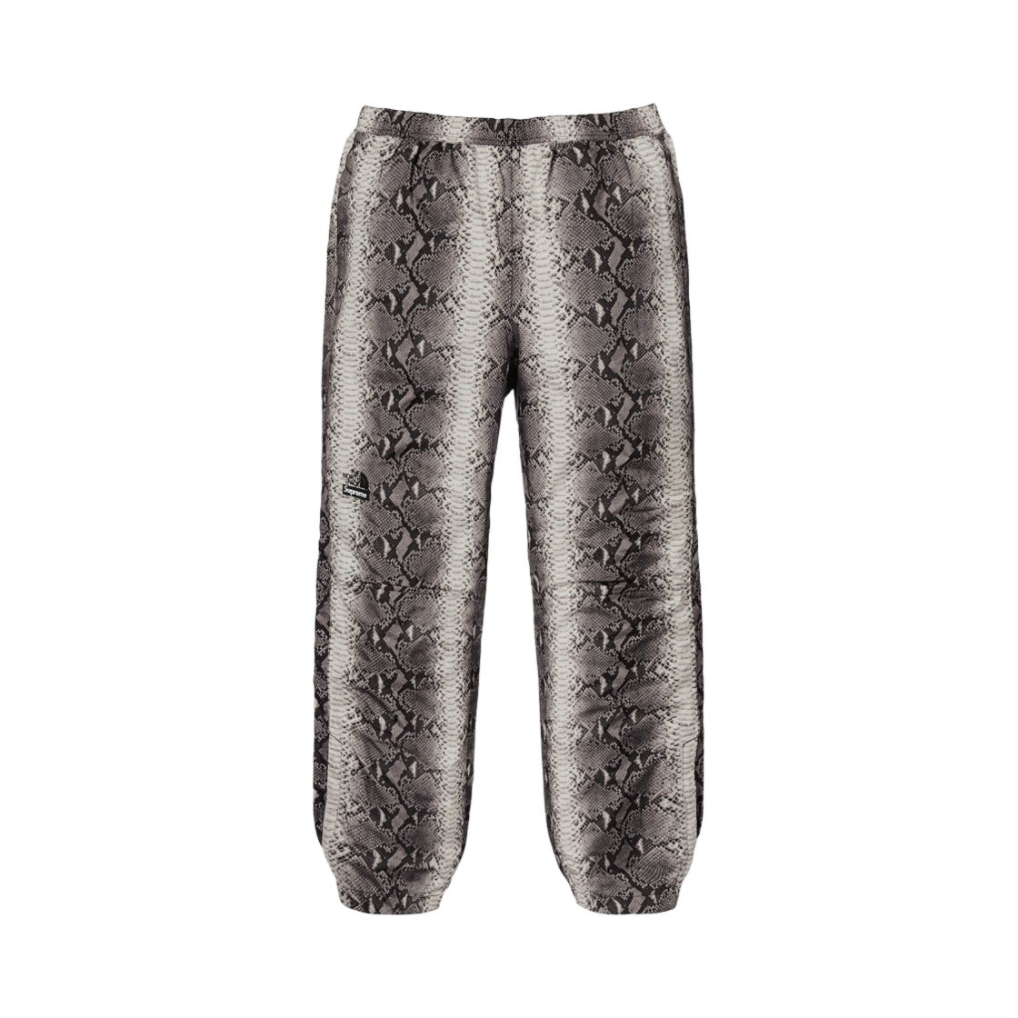 슈프림 x 노스페이스 스네이크스킨 테입드 심 팬츠 블랙 - 18SS