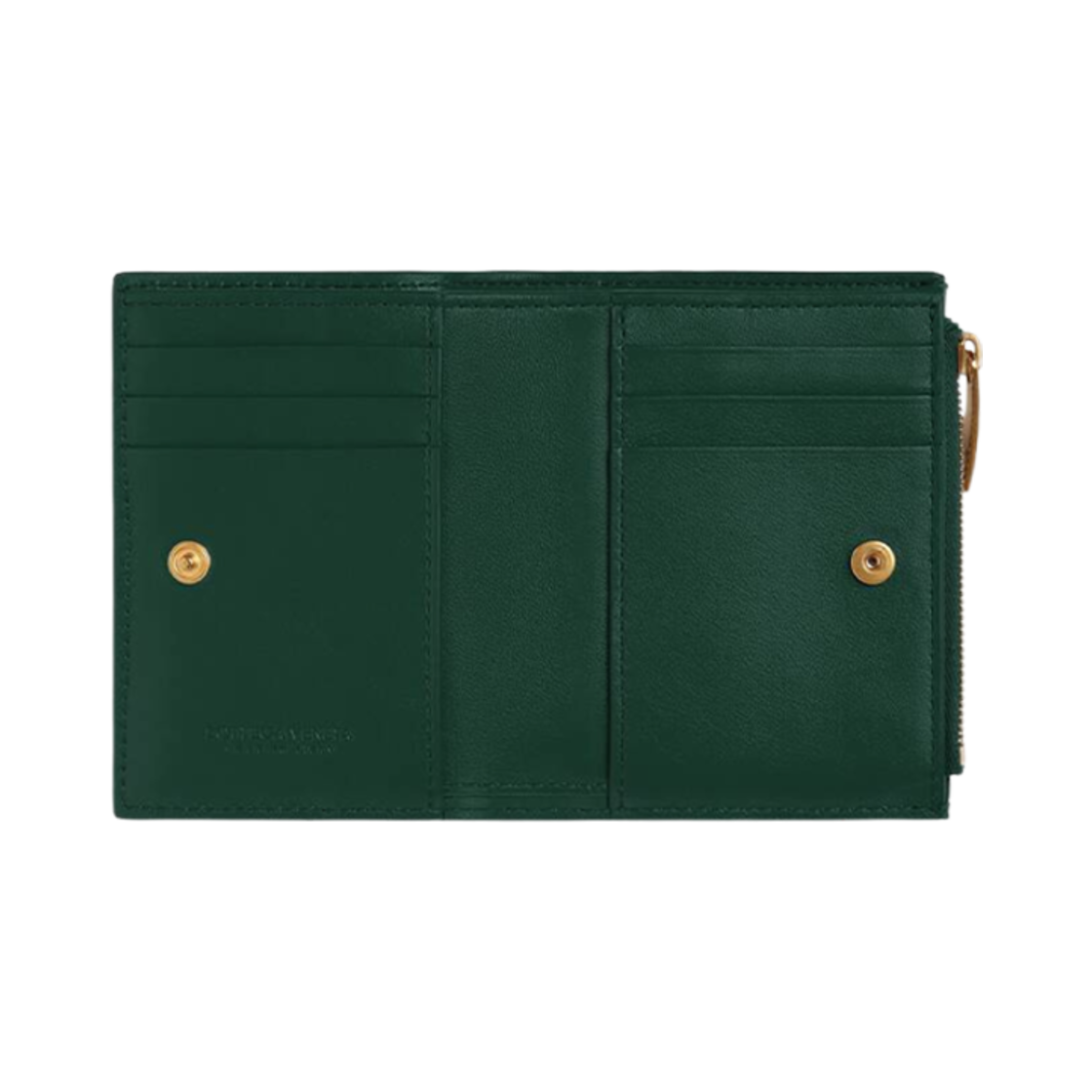 보테가 베네타 스몰 카세트백 바이폴드 지퍼 지갑 에메랄드 그린(Bottega Veneta Small Cassette Bi-Fold Zip Wallet Emerald Green) - 2
