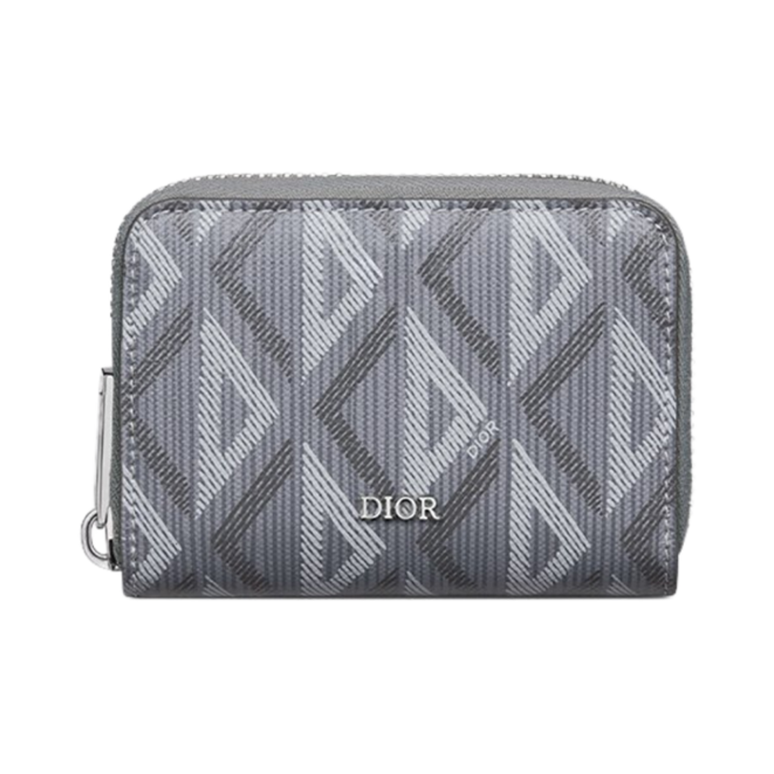 디올 지퍼 코인 월렛 디올 그레이 코티드 코튼 캔버스 CD 다이아몬드 프린티드 | Dior | KREAM