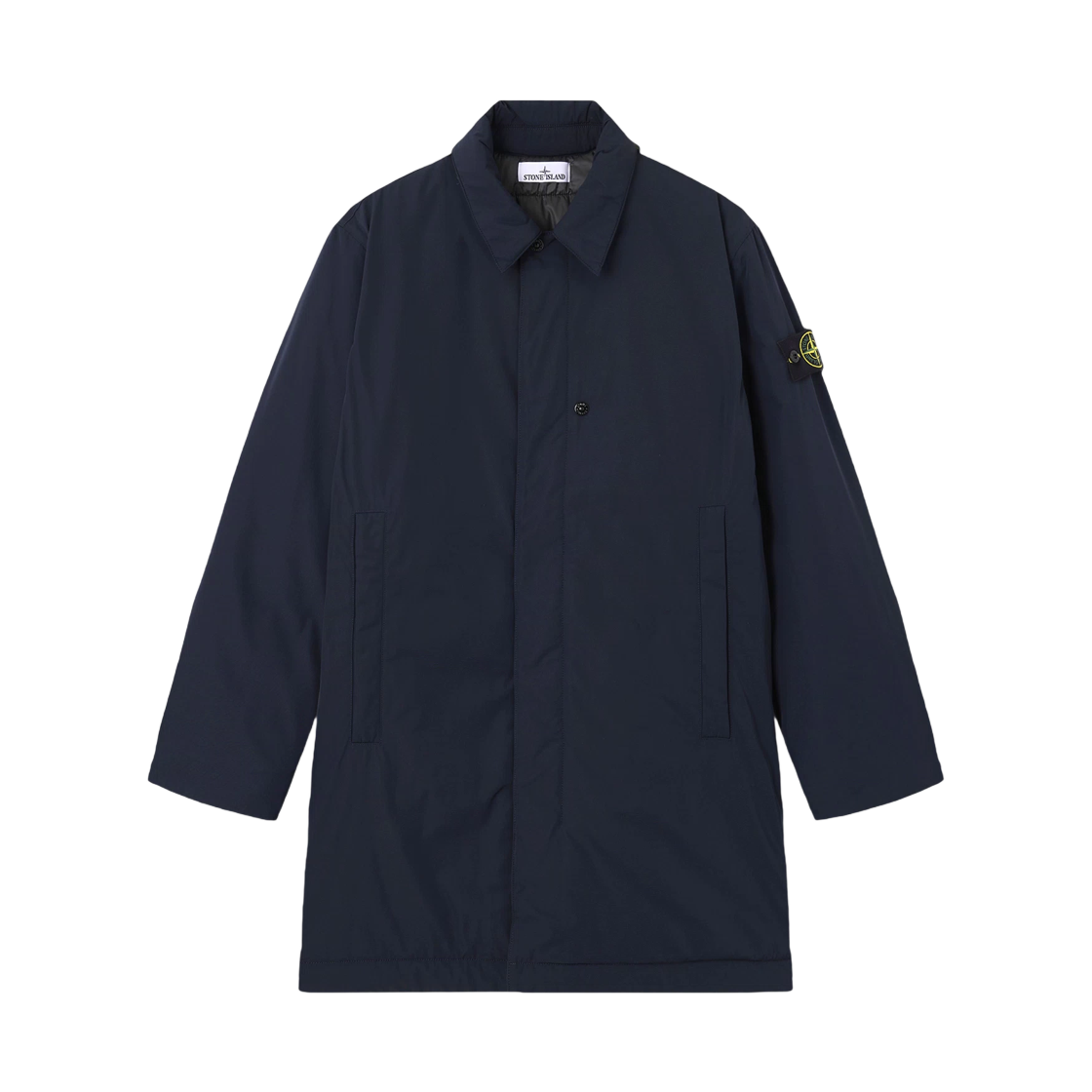 K2S1571000-07S0026-V0020 Stone Island 7100007 Micro Twill Padded Car Coat with Anti Drop and Snap Pockets Navy Blue - 25FW