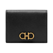 Ferragamo Gancini Compact Wallet Black