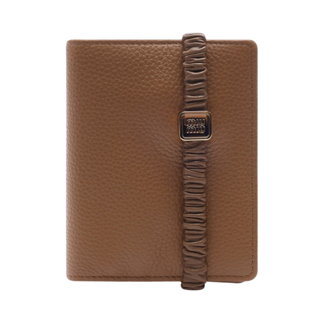 미우 미우 스몰 레더 월렛 브라운 오렌지(Miu Miu Small Leather Wallet Brown Orange)