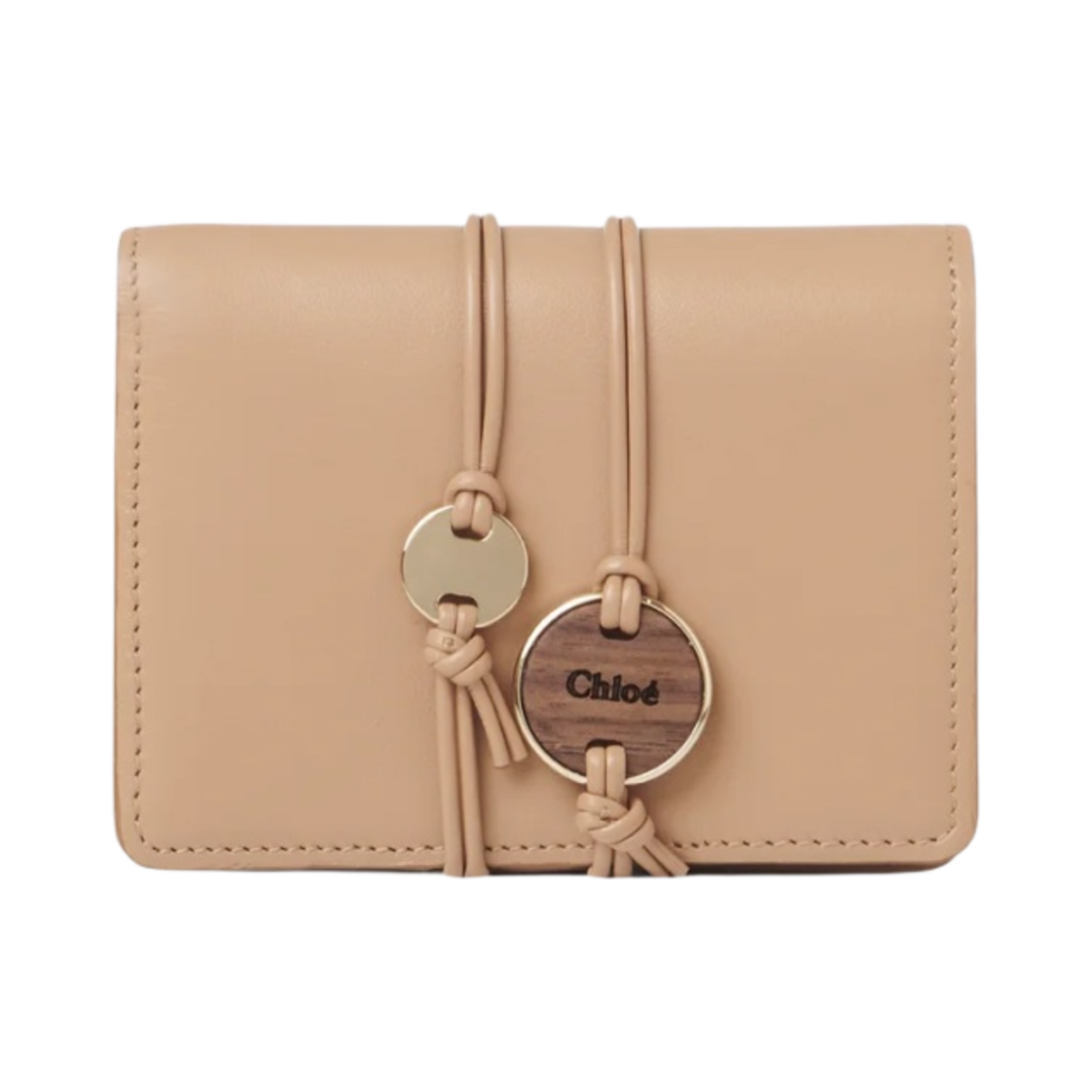 끌로에 말루 스몰 샤이니 카프스킨 지갑 라이트 탄(Chloe Malou Small Shiny Calfskin Wallet Light Tan) - 1