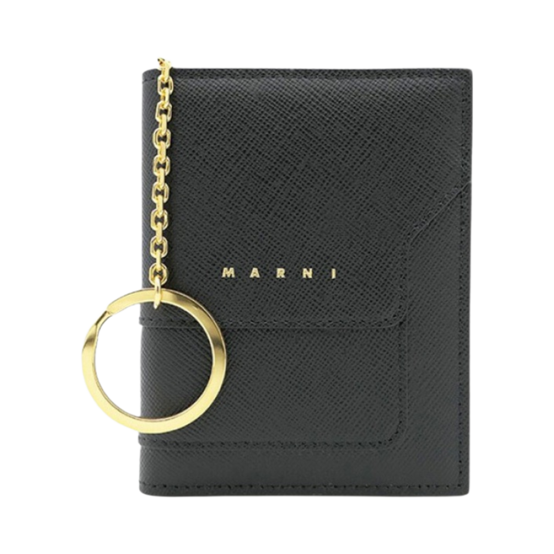마르니 사피아노 레더 카드 홀더 블랙(Marni Saffiano Leather Card Holder Black) - 1