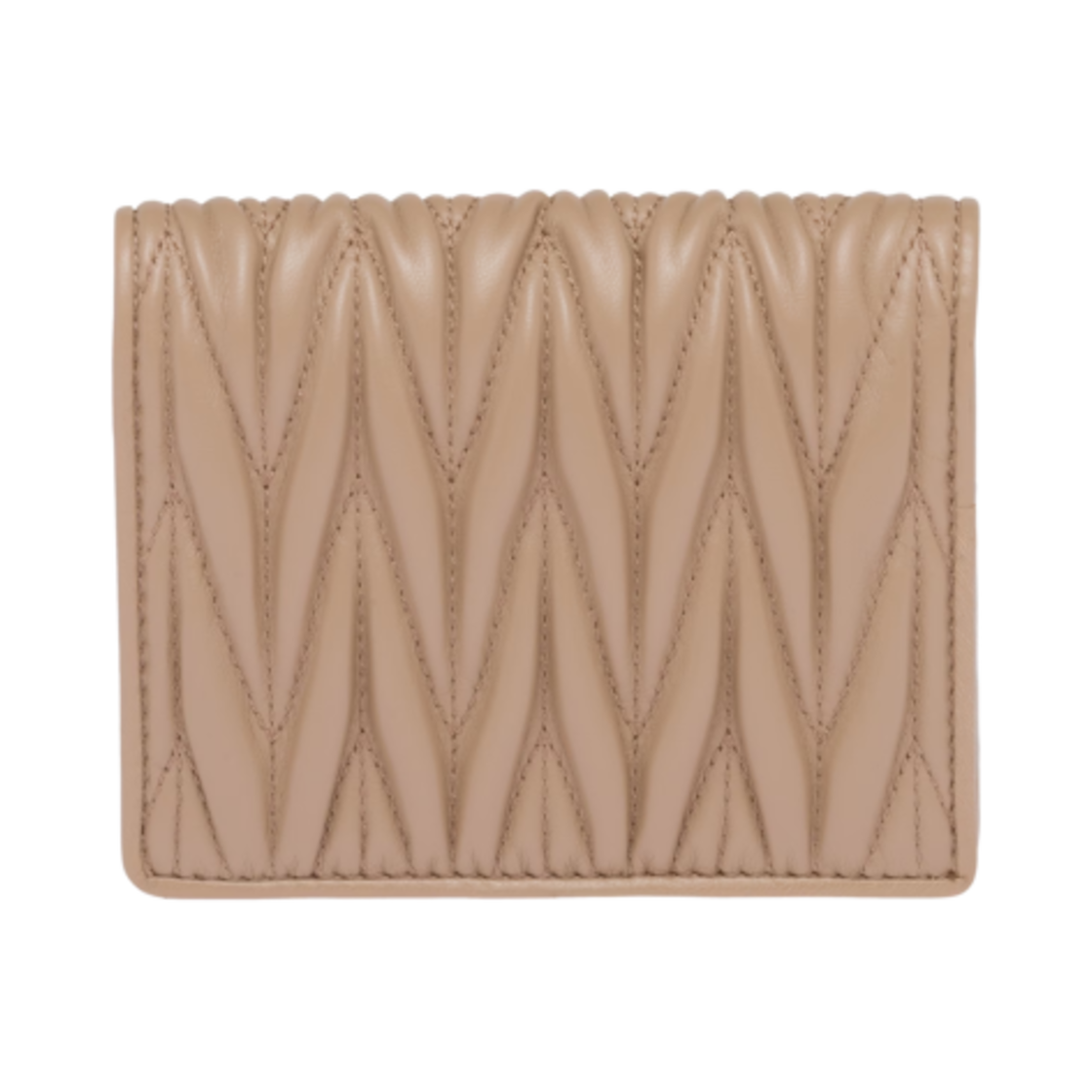 미우 미우 마테라쎄 나파 가죽 반지갑 카메오(Miu Miu Matelasse Nappa Leather Wallet Cameo) - 3