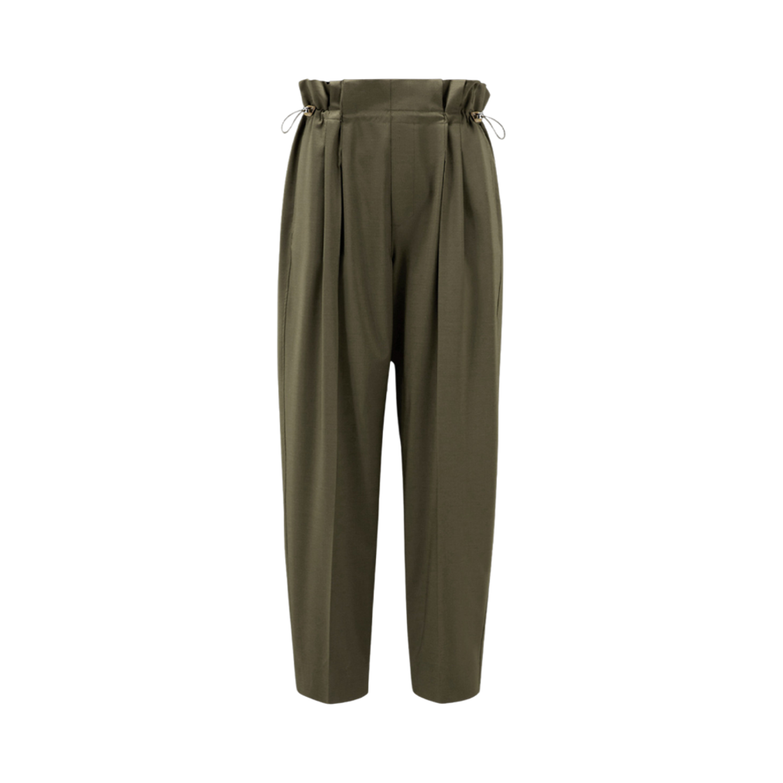 (W) 몽클레르 울 페이퍼보이 트라우저 브라운 - 23FW((W) Moncler Wool Paperboy Trousers Brown - 23FW) - 1