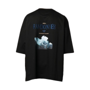 Juun.J Graphic Short Sleeve Overfit T-Shirt Black