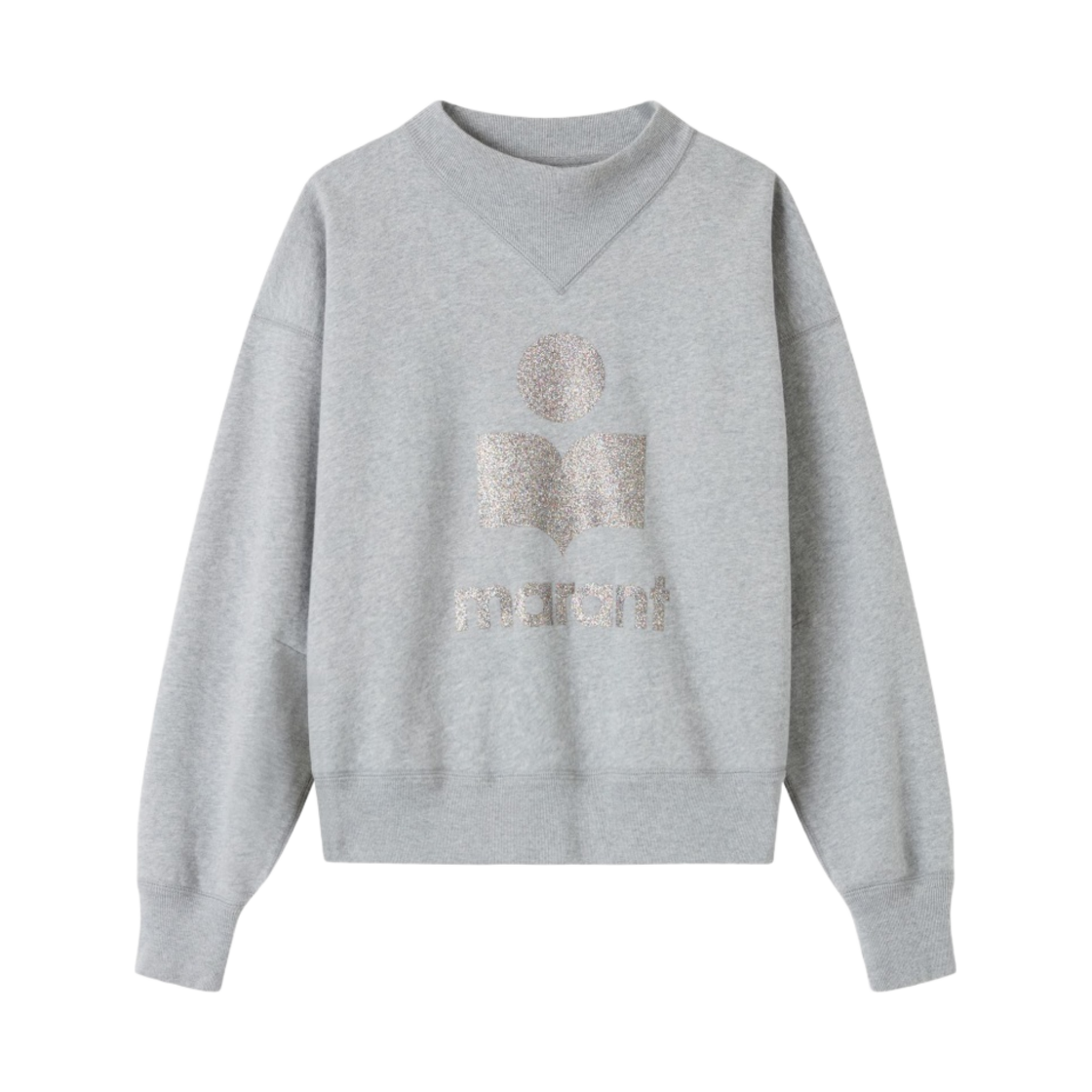 (W) 이자벨 마랑 모비 글리터 로고 스웨트셔츠 그레이 - 23SS((W) Isabel Marant Moby Glitter Logo Sweatshirt Grey - 23SS) - 1