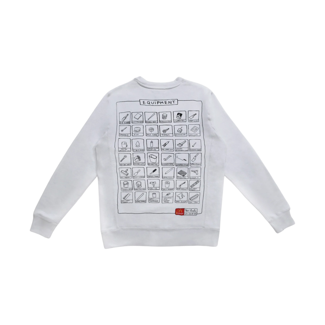톰 삭스 맥도날드 크루넥 스웨트셔츠 화이트(Tom Sachs McDonald's Crewneck Sweatshirt White)