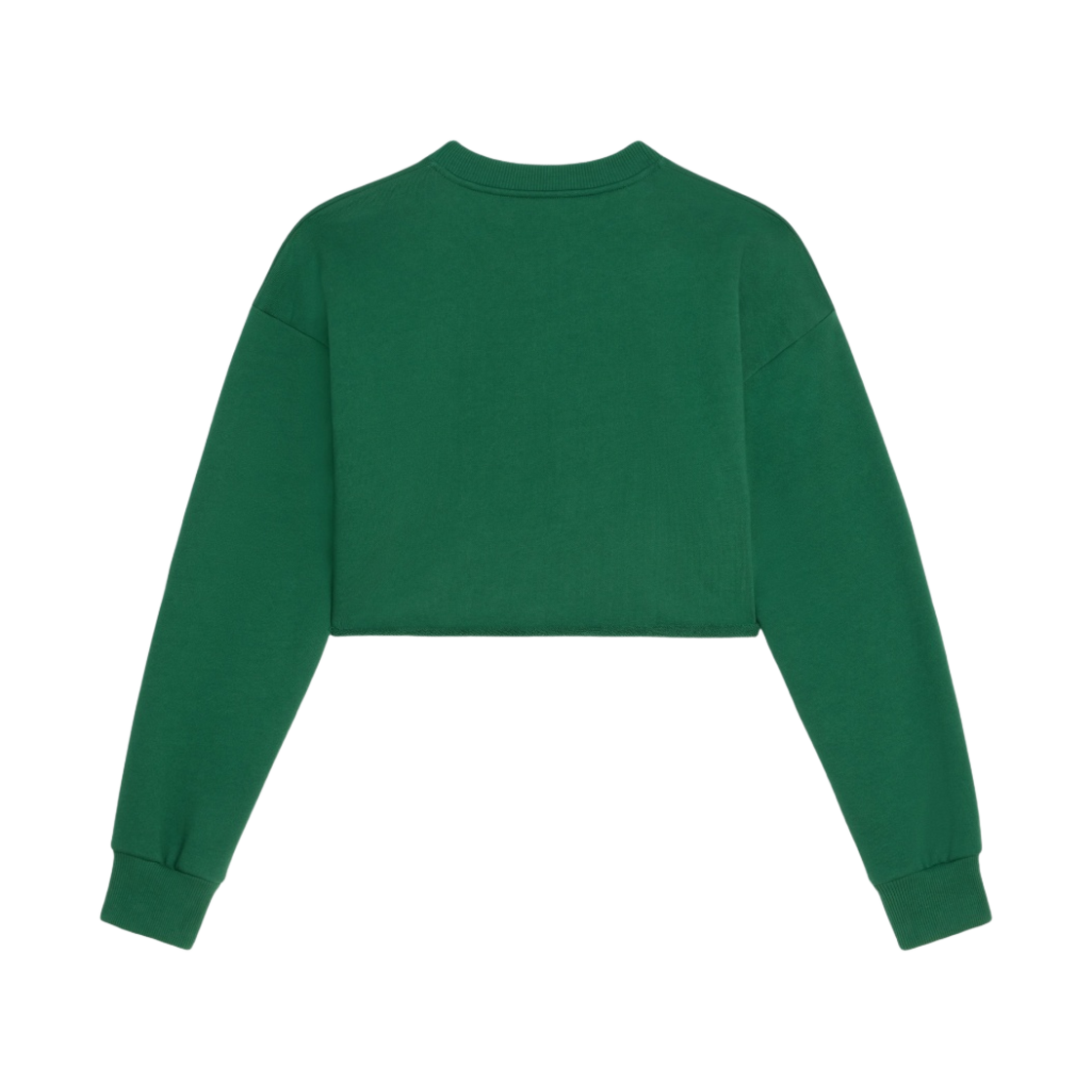 (W) 셀린느 코튼 플리스 크롭 스웨트셔츠 아이리쉬 그린 오프 화이트((W) Celine Cropped Sweatshirt in Cotton Fleece Irish Green Off White) - 2