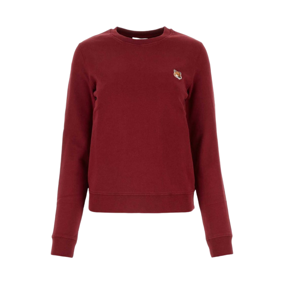 LW00302KM0001-P675 (W) Maison Kitsune Fox Head Patch Regular Sweatshirt Brick Red