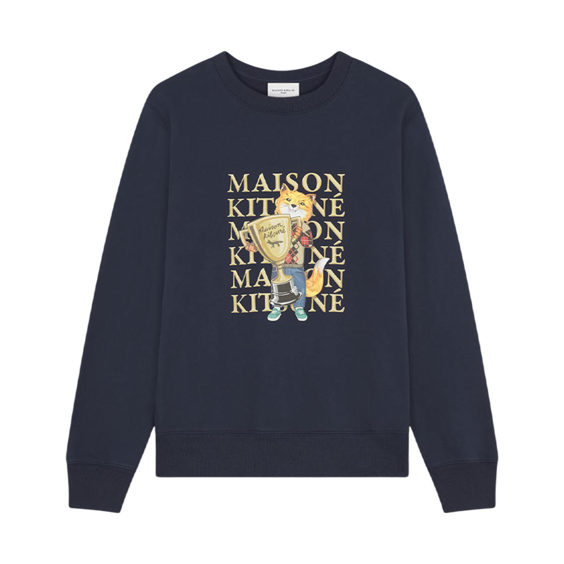 메종 키츠네 폭스 챔피온 레귤러 스웨트셔츠 네이비(Maison Kitsune Fox Champion Regular Sweatshirt Navy) - 1