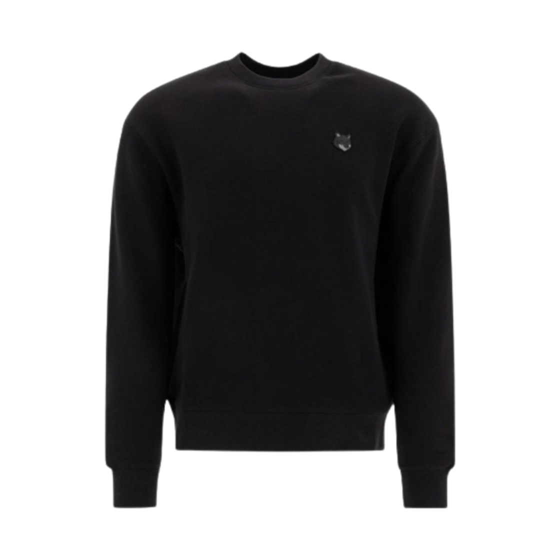 MM00316KM0321-P199 Maison Kitsune Bold Fox Head Patch Comfort Sweatshirt Medium Grey Melange Black
