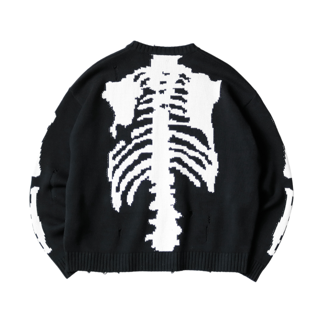 캐피탈 5G 코튼 본 크루넥 스웨터 블랙(Kapital 5G Cotton Knit Bone Crewneck Sweater Black)