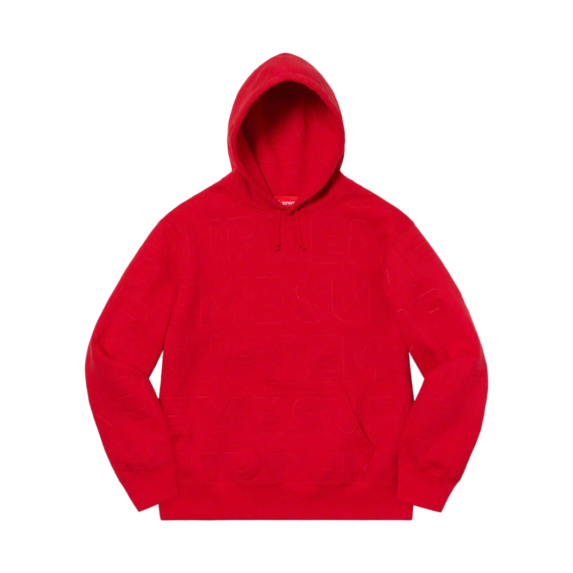 슈프림 엠보스 로고 후드 스웨트셔츠 레드 - 21SS(Supreme Embossed Logos Hooded Sweatshirt Red - 21SS) - 1