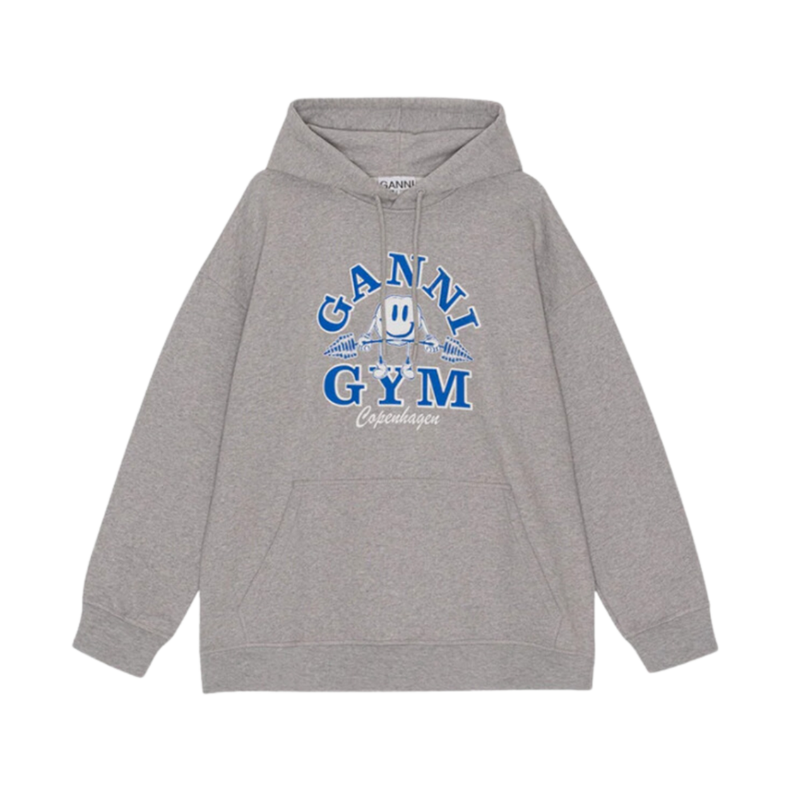 (W) 가니 이솔리 이솔리 오버사이즈 짐 후드 팔로마 멜란지((W) Ganni Isoli Oversized Gym Hoodie Paloma Melange) - 1