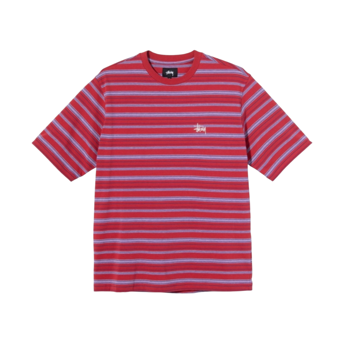 스투시 헤더 스트라이프 크루 레드(Stussy Heather Stripe Crew Red) - 1