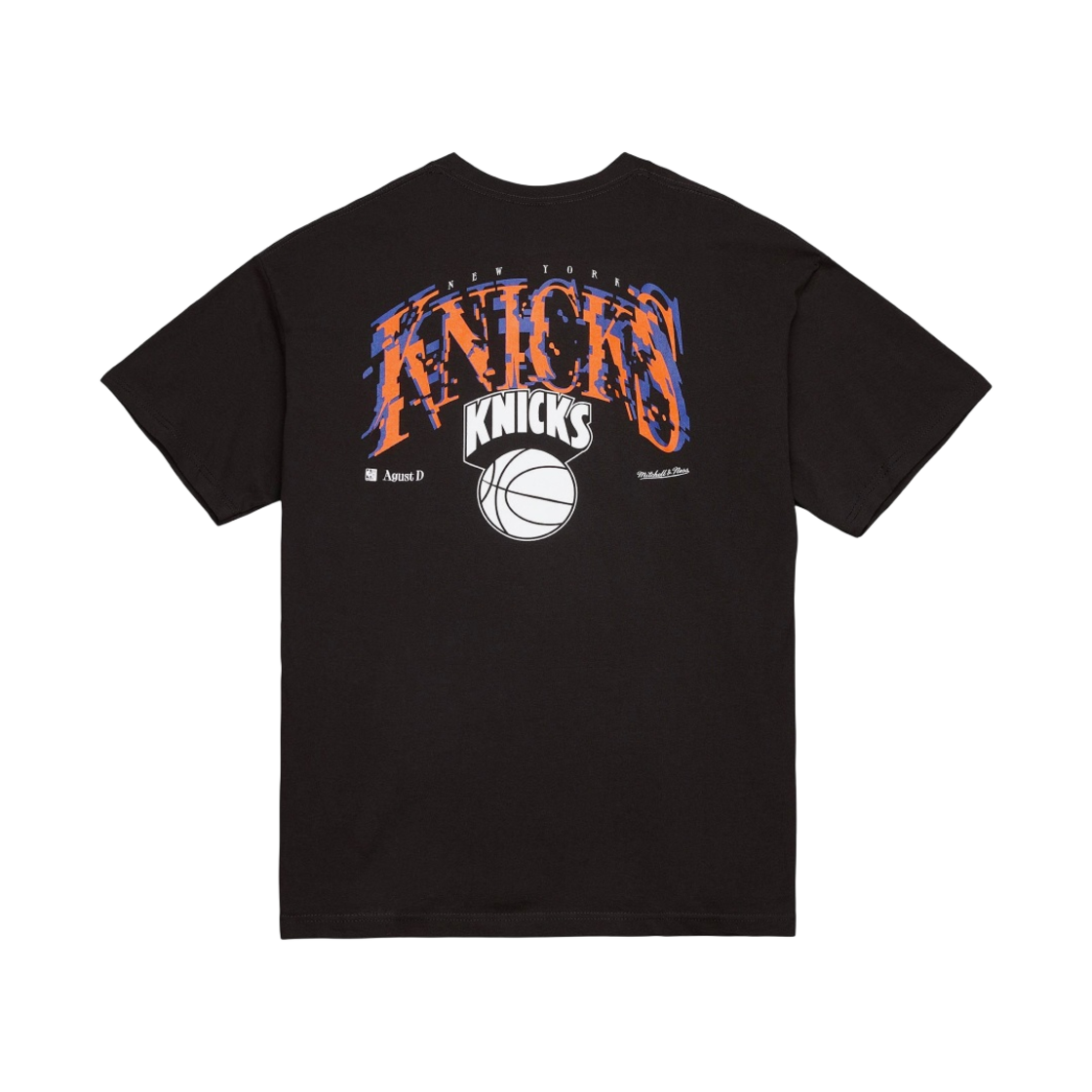 미첼앤네스 x 슈가 글리치 티셔츠 뉴욕 닉스 블랙(Mitchell & Ness x Suga Glitch T-Shirt New York Knicks Black)