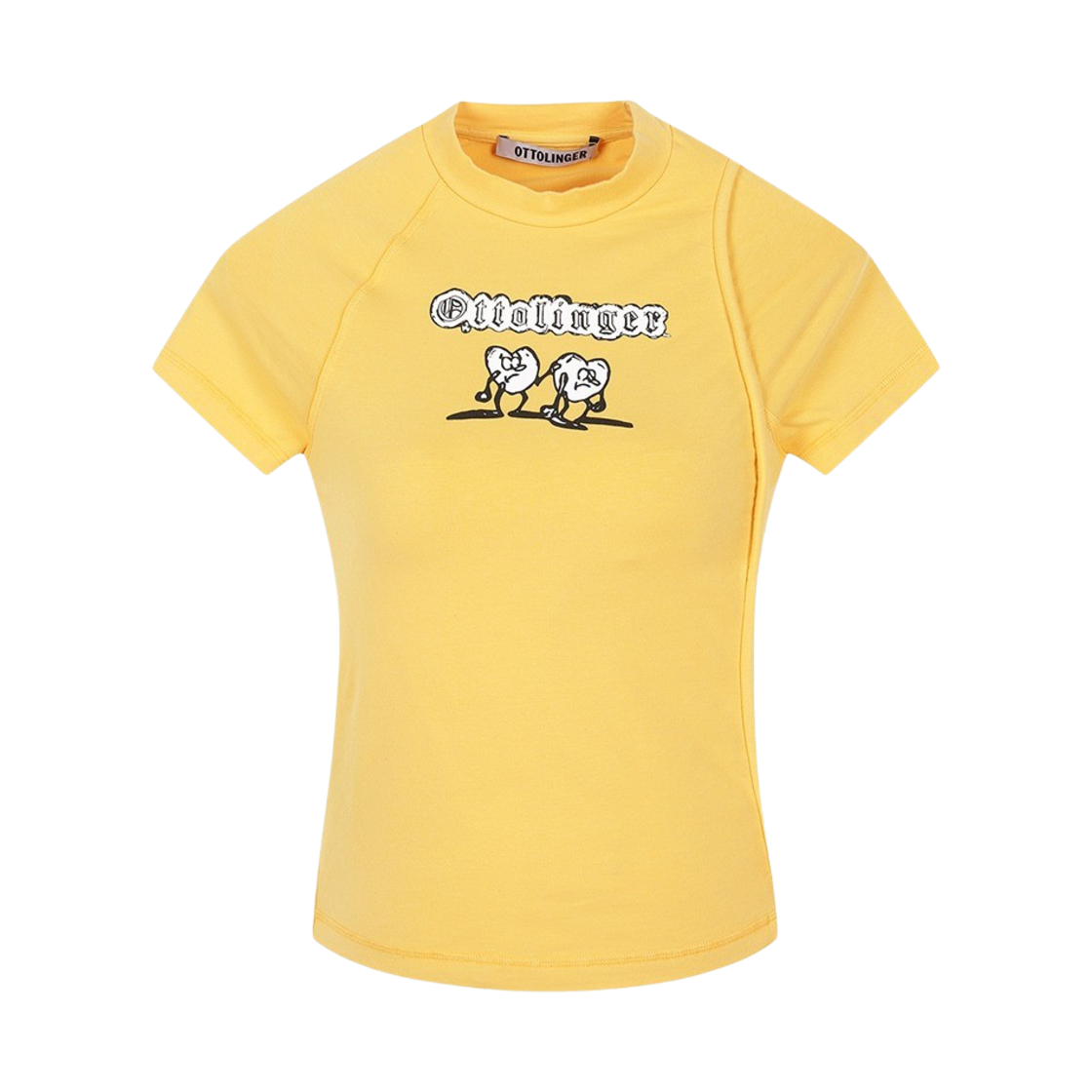오토링거 우먼 디컨스트럭티드 티셔츠 옐로우(Ottolinger Women Deconstructed T-Shirt Yellow)
