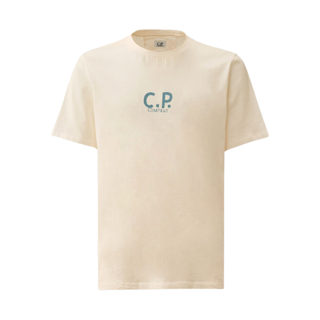16CMTS275A110094W402 C.P. Company Natural Jersey T-Shirt Pistachio Shell Beige - 24SS