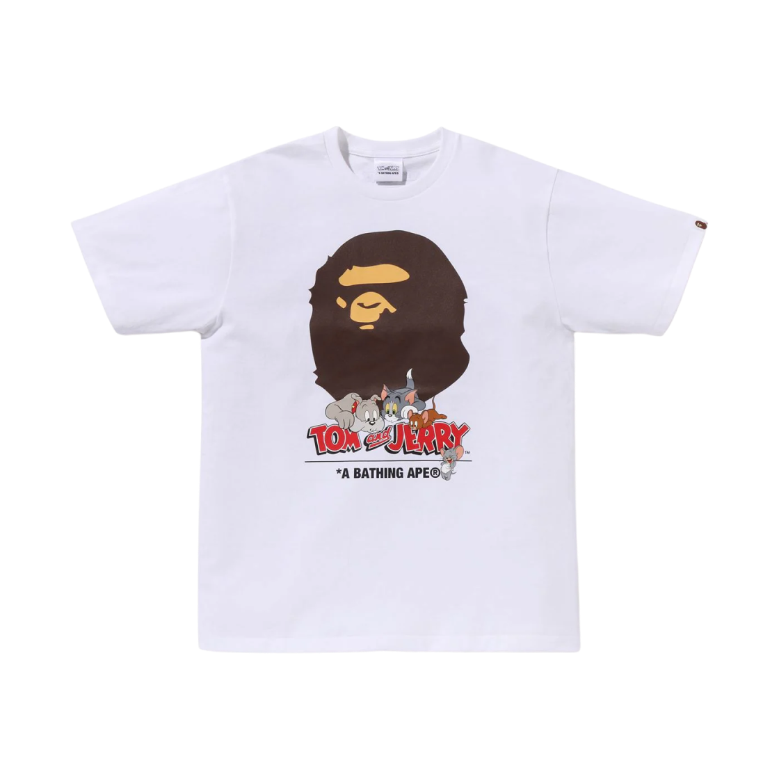 베이프 x 톰과 제리 85주년 에이프 헤드 티셔츠 #2 화이트(BAPE x Tom & Jerry 85th Anniversary Ape Head T-Shirt #2 White)