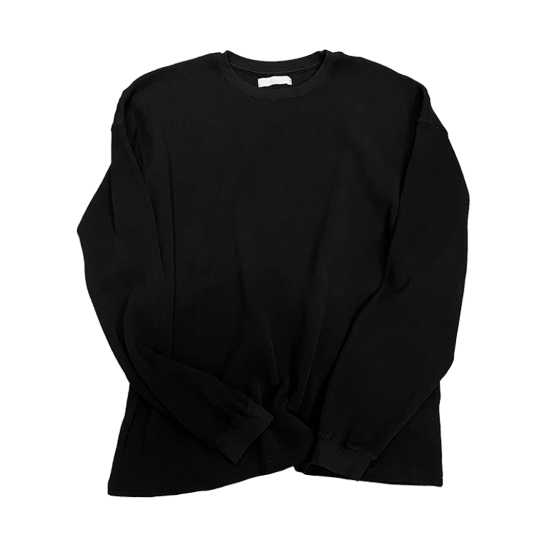언더마이카 무.76 안티 Fxxking 로고 플레이 빈티지 써멀 롱슬리브 블랙(Undermycar Mu.76 Anti Fxxking Logo Play Vintage Thermal Long Sleeve Black)
