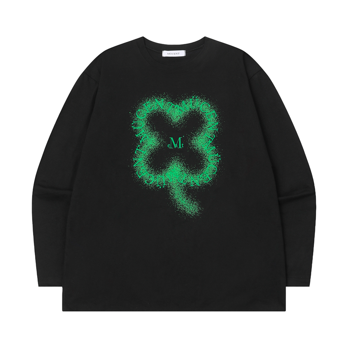 P00000NE_BK MUCENT Clover Lettering LS Black
