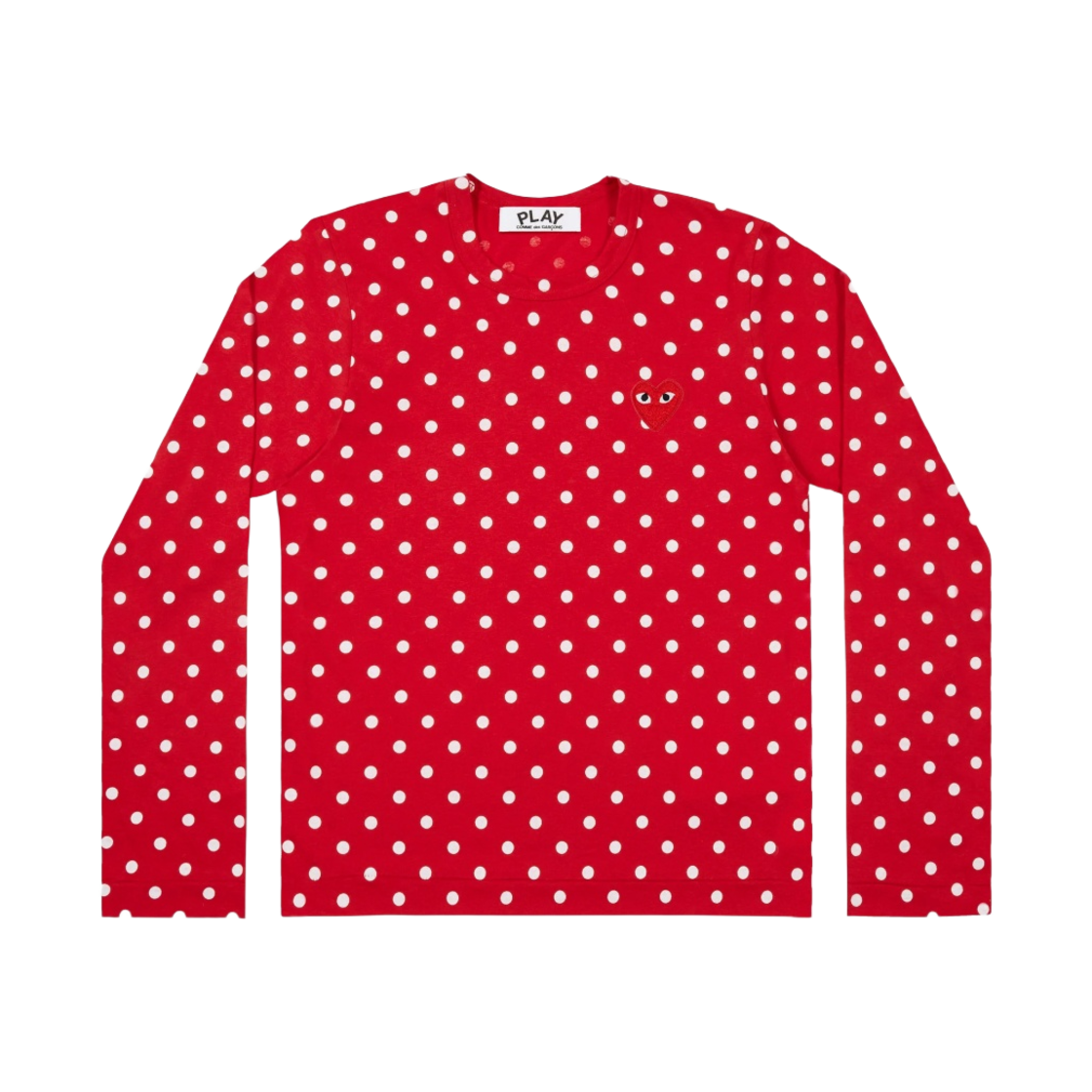 플레이 꼼데가르송 폴카 닷 티셔츠 레드 화이트(Play Comme des Garcons Polka Dot T-Shirt Red White) - 1