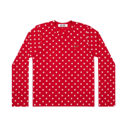 Play Comme des Garcons Polka Dot T-Shirt Red White